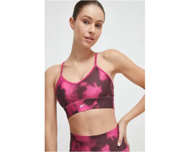 Reebok sutien sport Identity Training culoarea roz, modelator