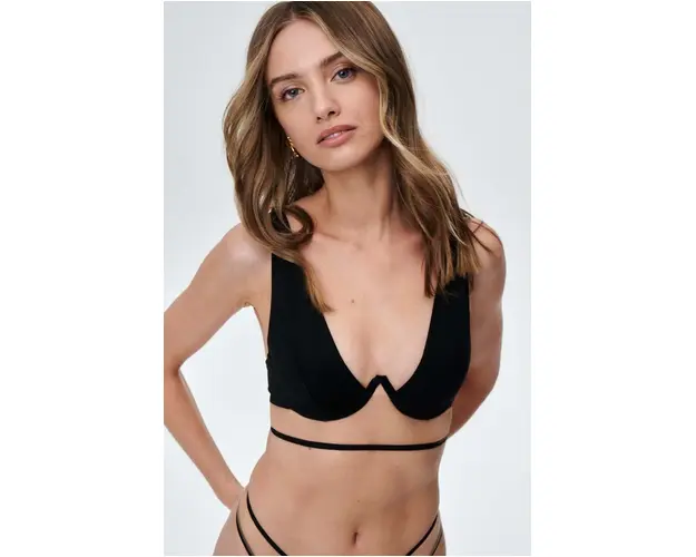 Undress Code sutien 585 Deja Vu Bra culoarea negru, neted