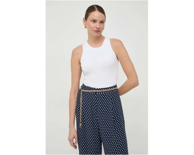 MICHAEL Michael Kors body femei, culoarea alb