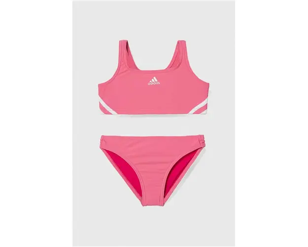 adidas Performance costum de baie pentru copii din doua piese culoarea roz