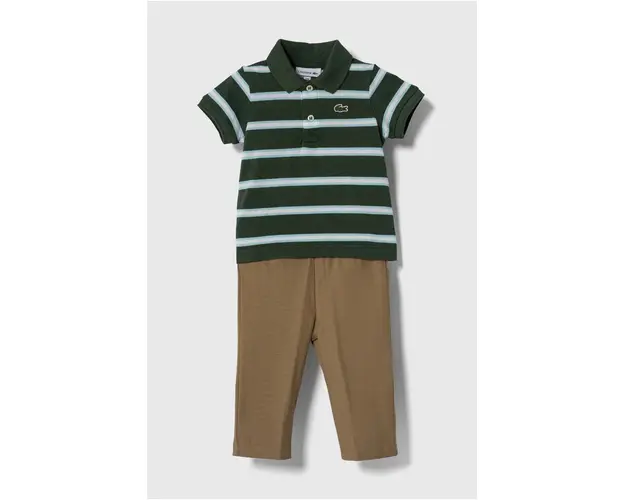 Lacoste pijamale pentru bebelusi culoarea verde, modelator