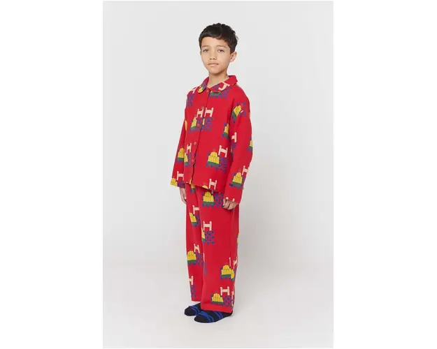 Bobo Choses pijama copii culoarea rosu, modelator