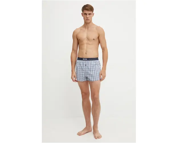 BOSS boxeri de bumbac 3-pack culoarea turcoaz