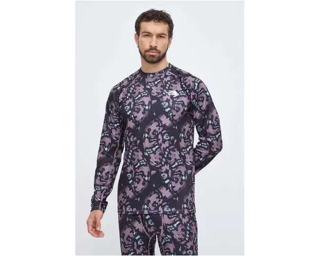 The North Face longsleeve functional Dragline culoarea negru