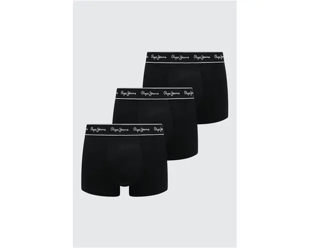 Pepe Jeans boxeri 3-pack barbati, culoarea negru