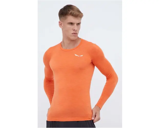 Salewa longsleeve functional Zebru Fresh culoarea portocaliu
