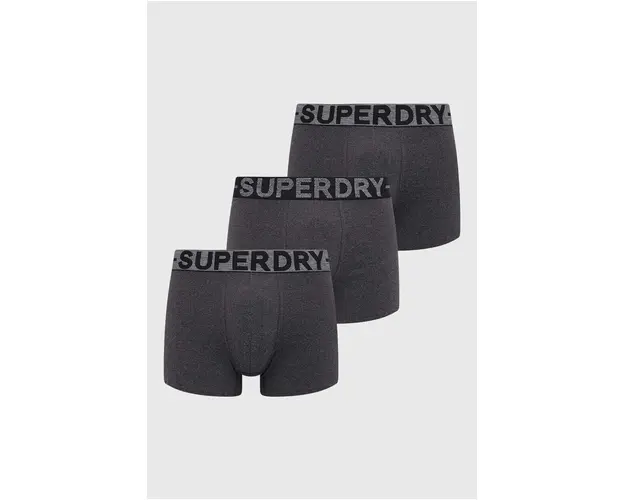 Superdry boxeri 3-pack barbati, culoarea gri