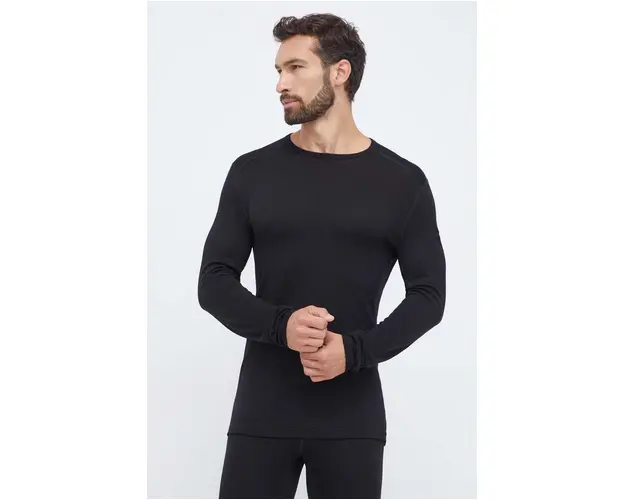 Icebreaker longsleeve functional 260 Tech culoarea negru