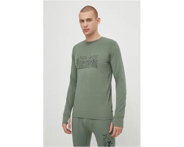 Picture longsleeve functional Nangha culoarea verde