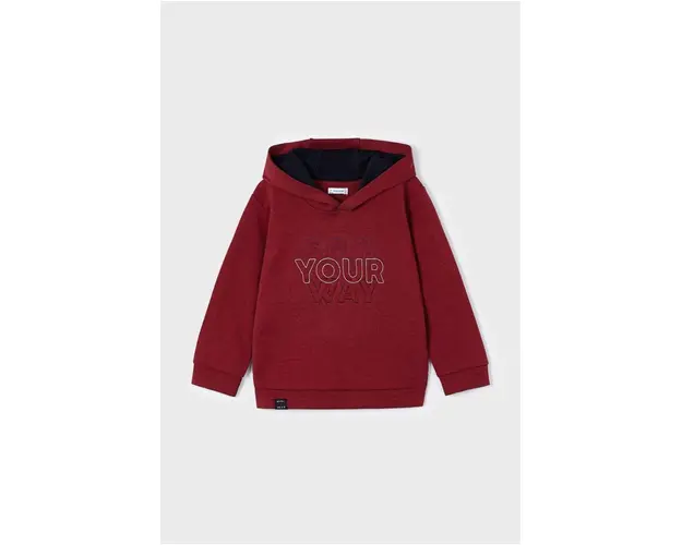 Mayoral bluza copii culoarea rosu, cu gluga, cu imprimeu