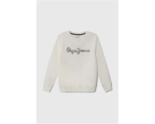 Pepe Jeans bluza copii culoarea alb, cu imprimeu