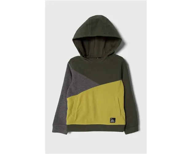 Protest bluza copii PRTBLITS JR culoarea verde, cu gluga, modelator