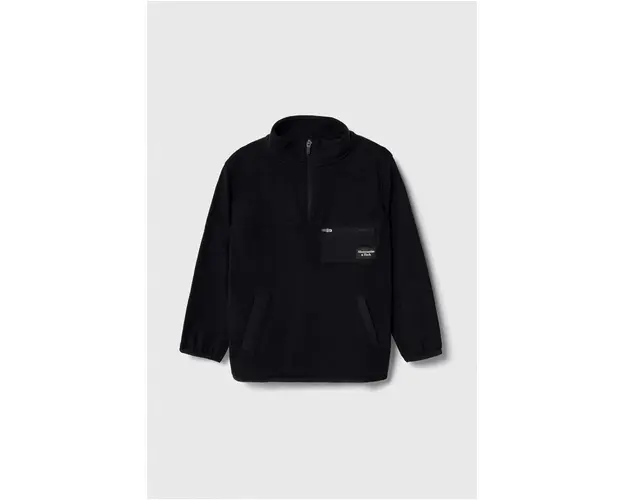 Abercrombie & Fitch bluza copii culoarea negru, neted