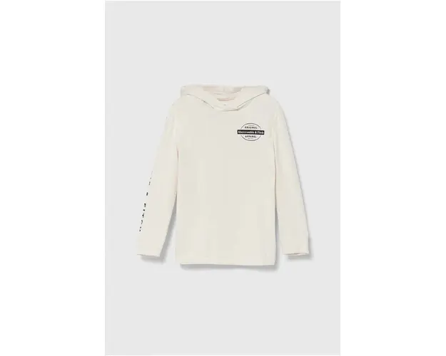 Abercrombie & Fitch pulover copii culoarea bej, light