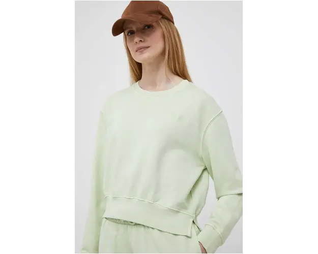 Pepe Jeans hanorac de bumbac ADRIANA femei, culoarea verde, neted