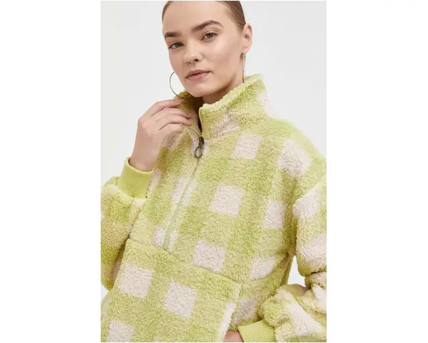 Billabong bluza femei, culoarea verde, modelator