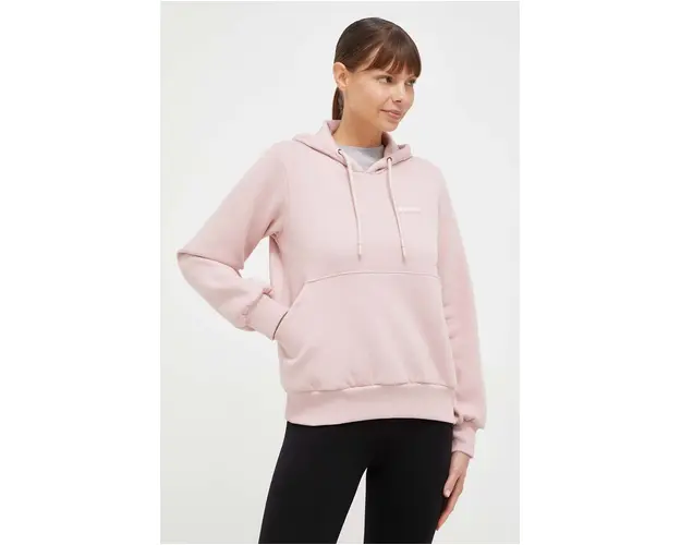 Columbia bluza femei, culoarea roz, cu gluga, neted