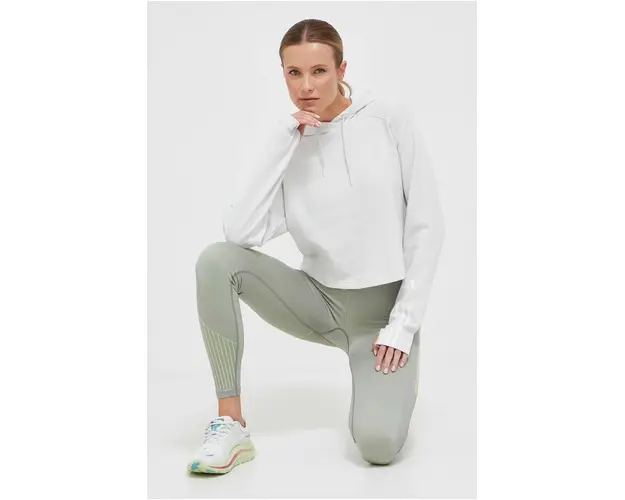 adidas Performance hanorac de antrenament culoarea gri, cu gluga, cu imprimeu