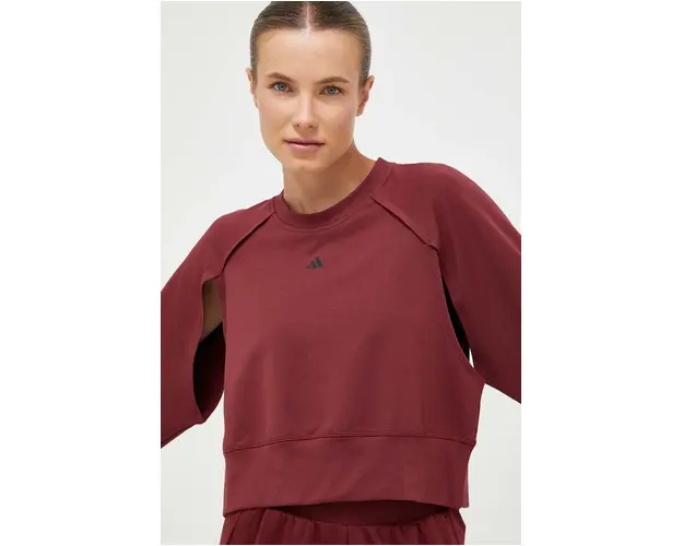 adidas Performance hanorac de antrenament Power culoarea bordo, neted