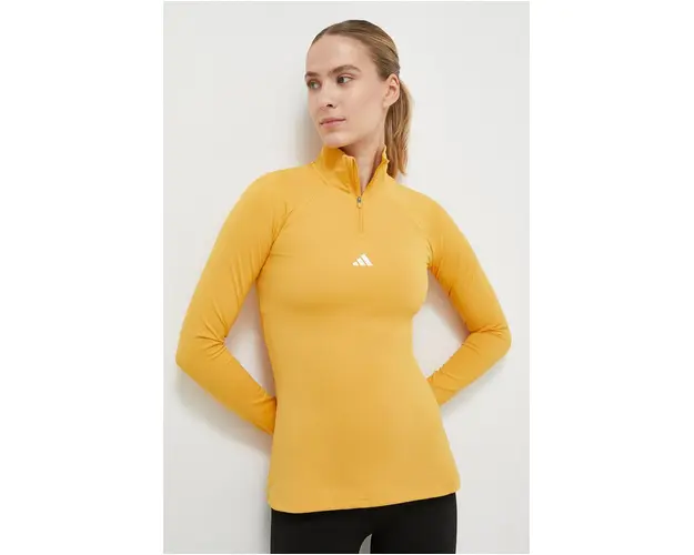 adidas Performance hanorac de antrenament Techfit COLD.RDY culoarea galben, neted