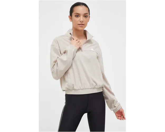 adidas Performance hanorac de antrenament Training Essentials culoarea bej, neted