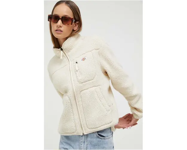 Dickies bluza femei, culoarea bej, neted