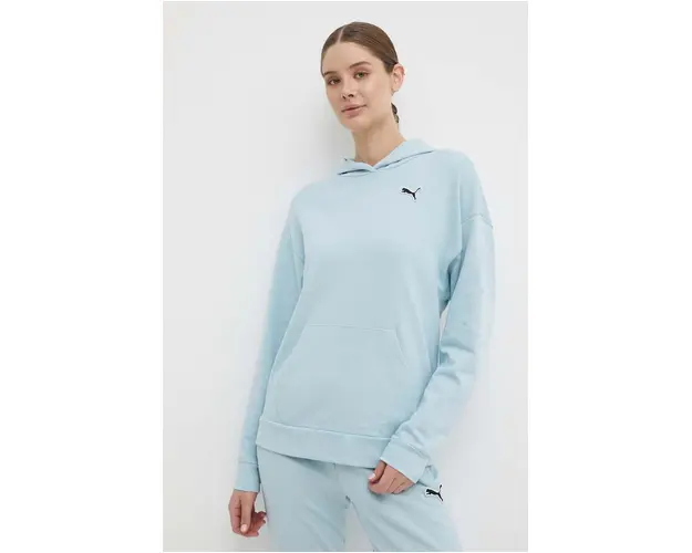 Puma hanorac de bumbac BETTER ESSENTIALS femei, cu gluga, uni 675988