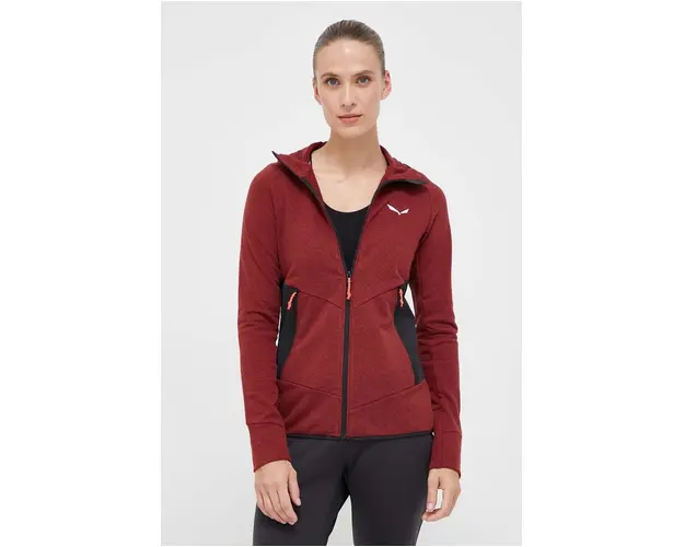 Salewa hanorac Lavaredo Hemp Hooded culoarea bordo, cu gluga, neted