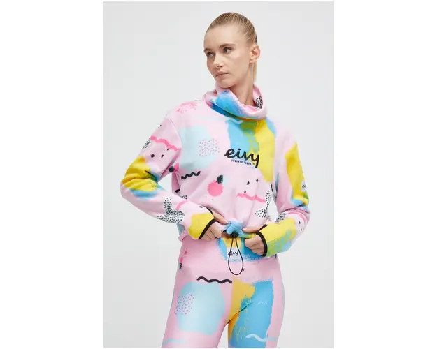 Eivy hanorac Peg Cropped culoarea roz, modelator