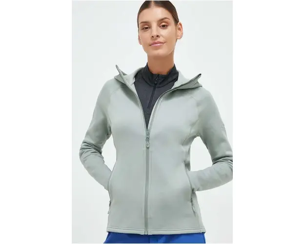 Montane hanorac Fury culoarea verde, cu gluga, neted