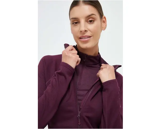 Montane hanorac Protium culoarea violet, cu gluga, neted