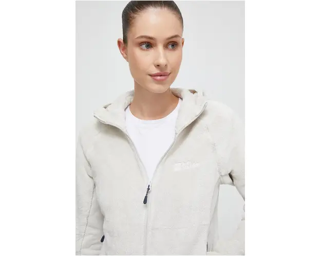 Jack Wolfskin hanorac Rotwand culoarea gri, cu gluga, neted