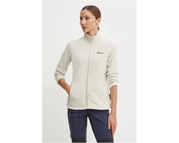 Jack Wolfskin hanorac Taunus culoarea bej, neted