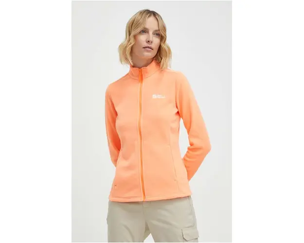 Jack Wolfskin hanorac Taunus culoarea portocaliu, neted