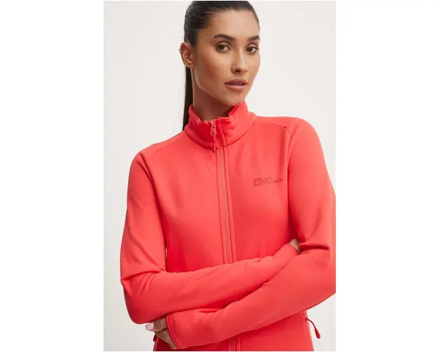 Jack Wolfskin hanorac Baiselberg culoarea rosu, neted