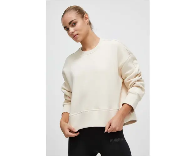 Casall bluza femei, culoarea bej, cu imprimeu