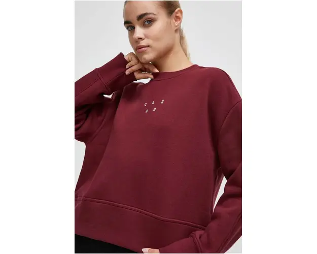 Casall bluza femei, culoarea bordo, cu imprimeu