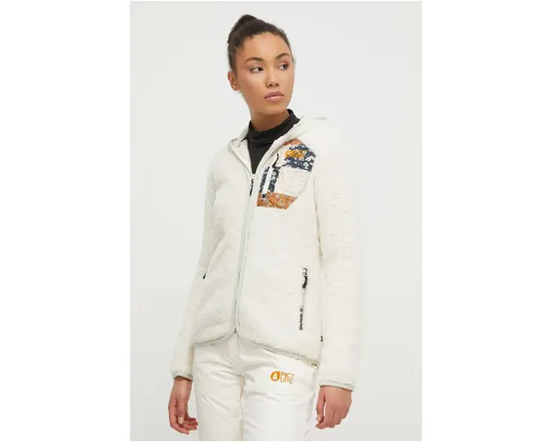 Picture hanorac Izimo culoarea bej, cu gluga, neted