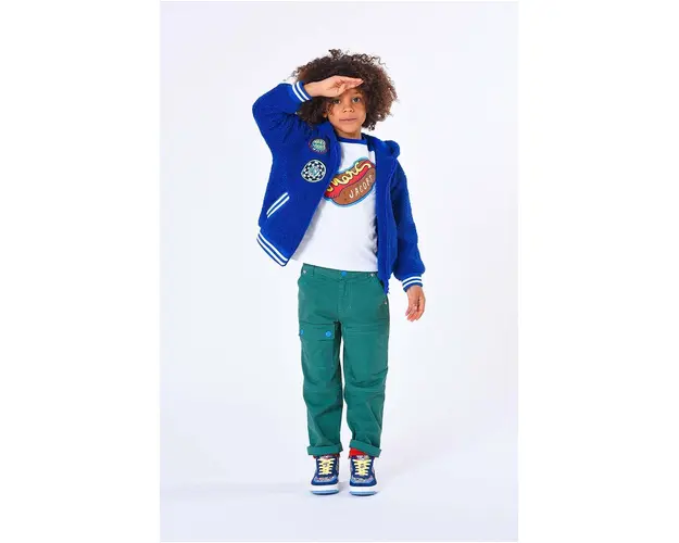 Marc Jacobs bluza copii culoarea albastru marin, cu gluga, cu imprimeu