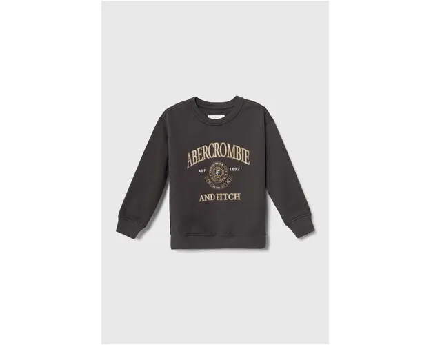 Abercrombie & Fitch bluza copii culoarea gri, cu imprimeu