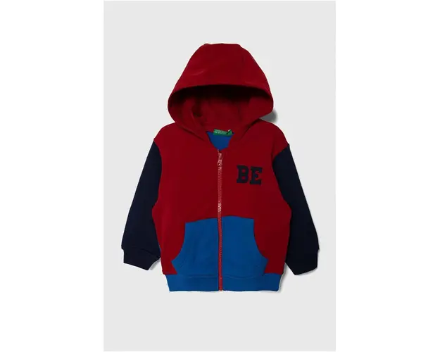 United Colors of Benetton hanorac de bumbac pentru copii cu gluga, modelator