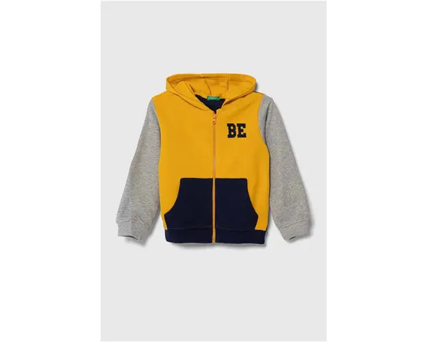 United Colors of Benetton hanorac de bumbac pentru copii cu gluga, modelator