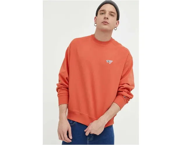 Tommy Jeans bluza barbati, culoarea bordo, neted