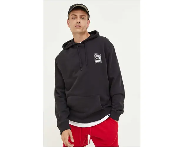 DC bluza barbati, culoarea negru, cu gluga, modelator