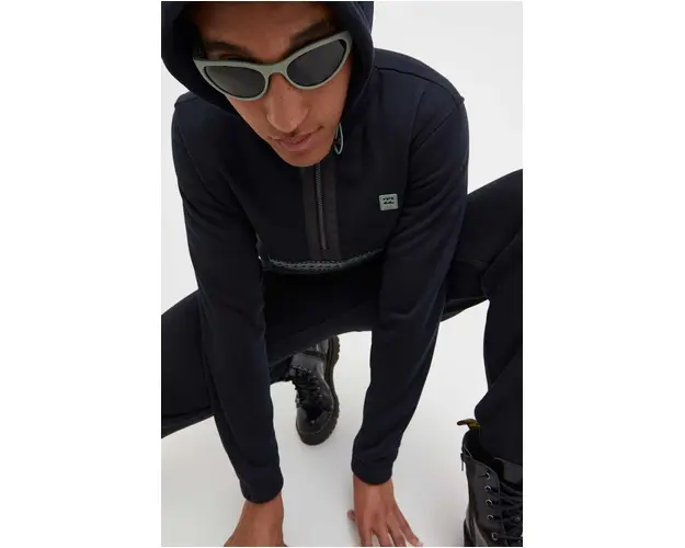 Billabong bluza barbati, culoarea negru, cu gluga, neted