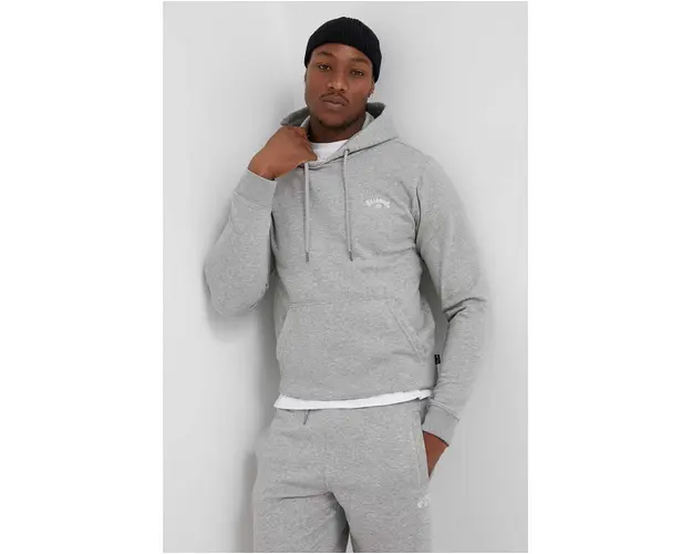 Billabong bluza barbati, culoarea gri, cu gluga, melanj