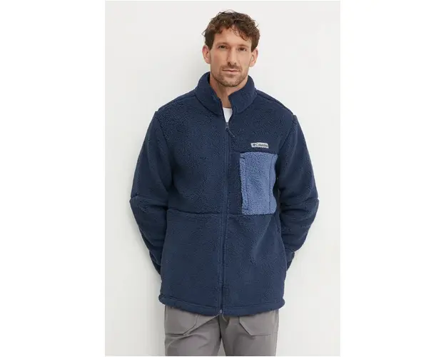 Columbia bluza barbati, culoarea albastru marin, neted