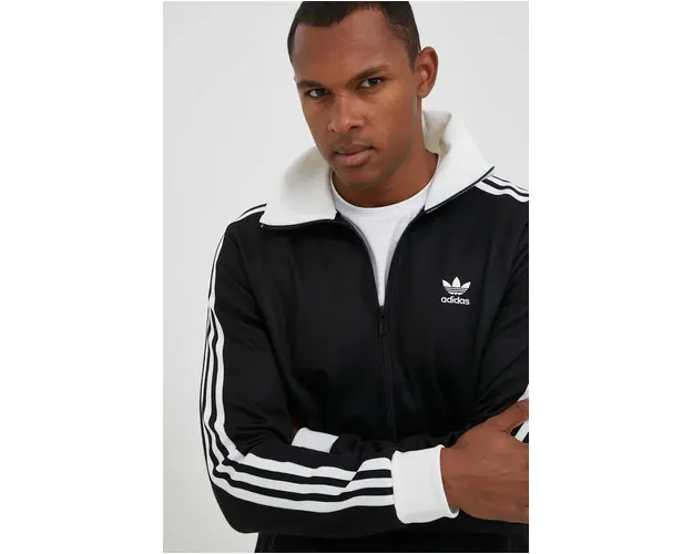 adidas Originals bluza barbati, culoarea negru, cu imprimeu