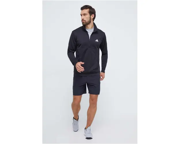 adidas Performance hanorac de antrenament culoarea negru, neted