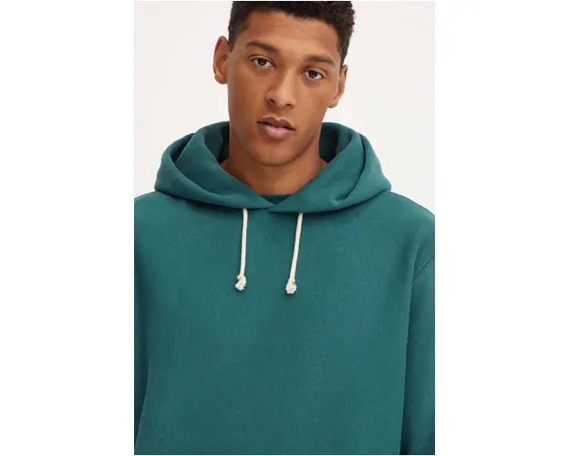 Champion bluza barbati, culoarea verde, cu gluga, neted, 219623